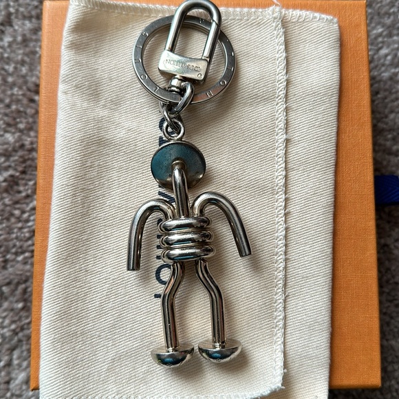 Louis Vuitton Portocle Mr Nail Keychain MP2131 Key Ring Bag Charm Rare FULL SET - Picture 2 of 4